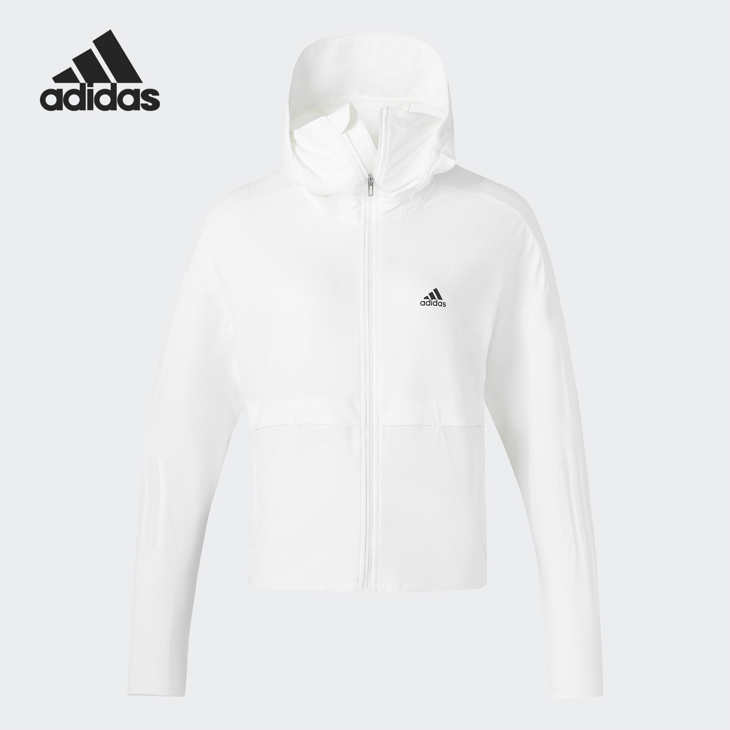 Adidas/阿迪达斯官方正品夏季新款女子防晒帽檐面罩外套IT2487