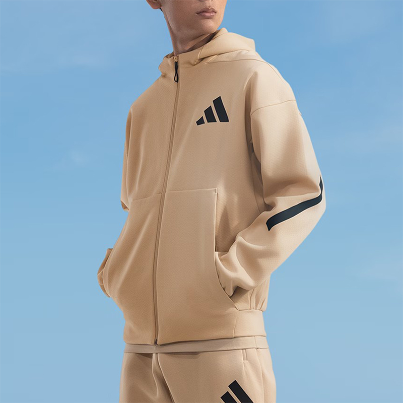 阿迪达斯男士连帽休闲运动外套