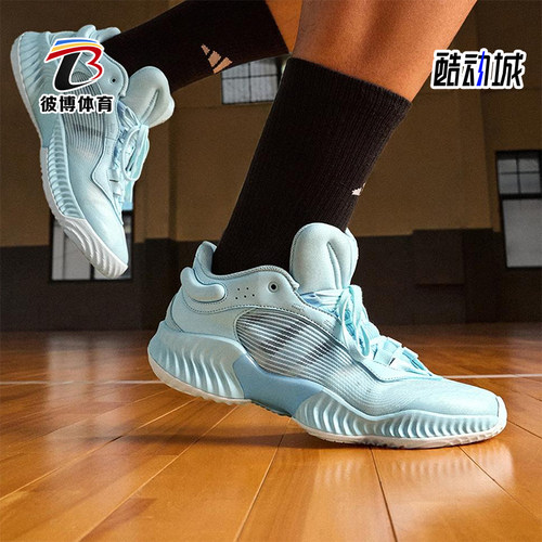Adidas/阿迪达斯正品男士训练减震耐磨运动低帮系带篮球鞋JH5839