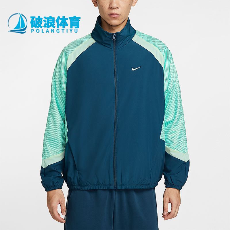 Nike/耐克正品Icon男士运动梭织薄绒复古宽松夹克外套HV3364-415