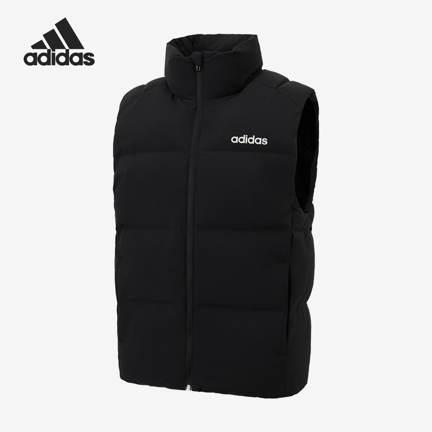 Adidas/阿迪达斯正品新款男女立领保暖轻薄羽绒马甲JL9563