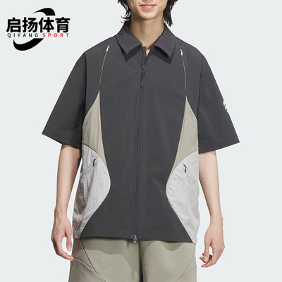 阿迪达斯男士宽松休闲短袖衬衫