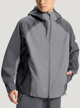 Adidas/阿迪达斯正品2025冬季款男士日常连帽拼接运动外套KH0504