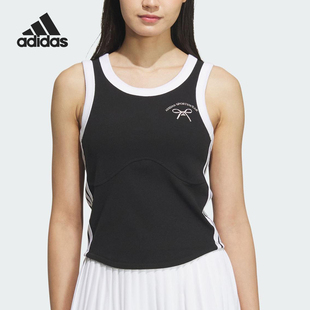 女士针织透气无袖 Adidas 新款 夏季 背心JY7621 阿迪达斯官方正品