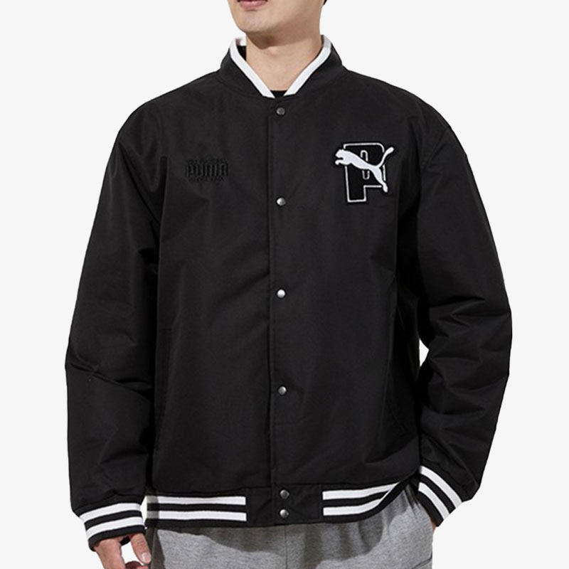 Puma彪马正品男女复古防风徽章通用棒球服运动外套夹克532415-01