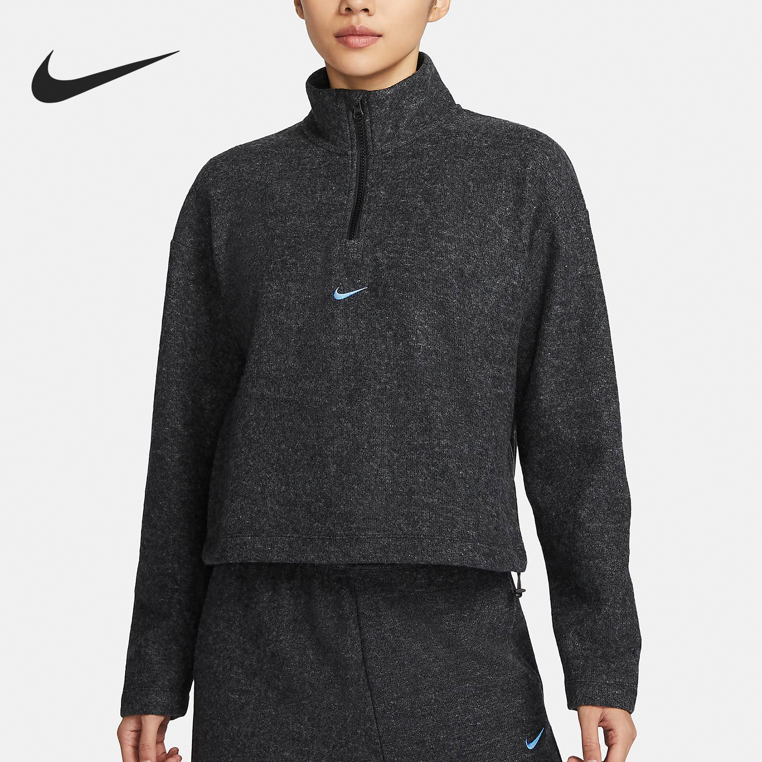 Nike/耐克正品秋季女士半开襟拉链休闲运动卫衣FV4014-032