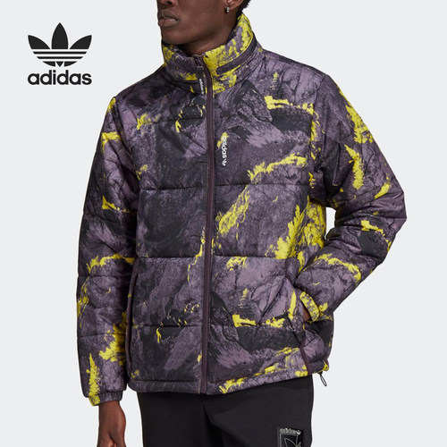 Adidas/阿迪达斯正品三叶草新款男子短款保暖运动棉服外套GE1286