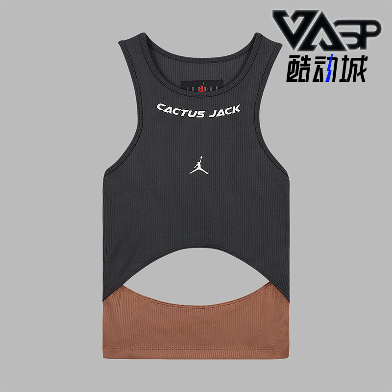 Nike/耐克正品2025 JORDAN女士印花无袖运动圆领T恤DX6172-070