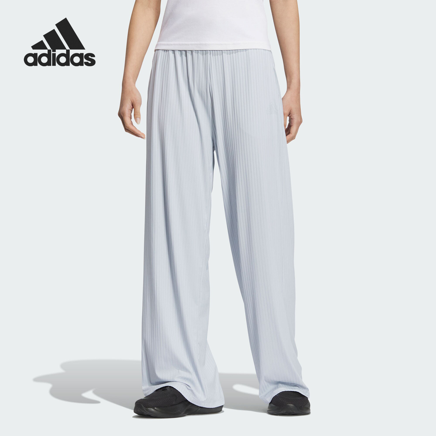 Adidas/阿迪达斯官方正品W CF WIDE PANTS女士阔腿运动裤JC5666