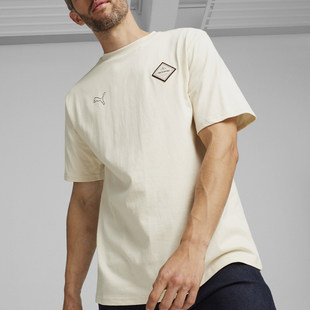 Puma/彪马正品PORSCHE男士圆领印花时尚运动短袖T恤624570-02