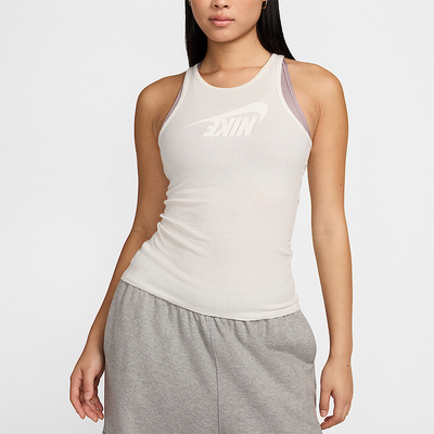 Nike/耐克正品Sportswear女士印花无袖透气针织背心FZ1143-133