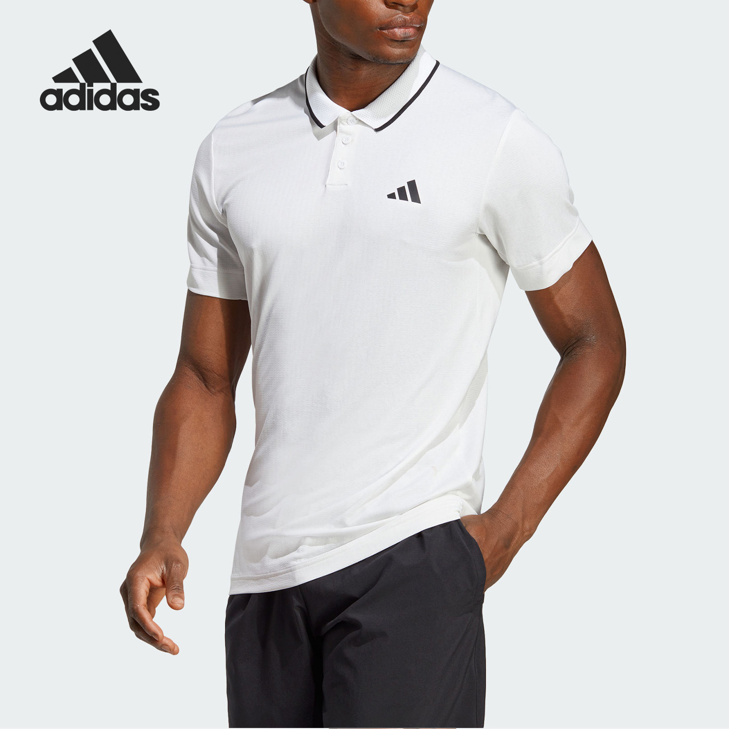 Adidas/阿迪达斯正品2023夏男子经典运动翻领POLO短袖HS3317