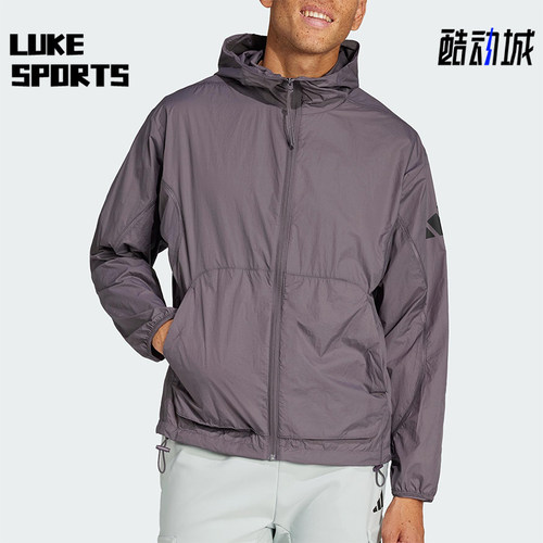 Adidas/阿迪达斯正品春秋季新款男士梭织透气休闲连帽外套JF3292