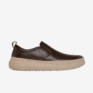 Skechers/斯凯奇正品新款男士复古耐磨皮面一脚蹬板鞋