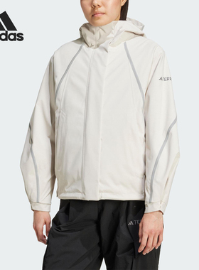 Adidas/阿迪达斯正品2025女士保暖连帽三合一冲锋衣JV8698