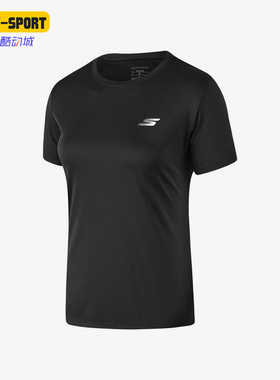 Skechers/斯凯奇正品夏季新款女子运动健身简约短袖L223W139-0018