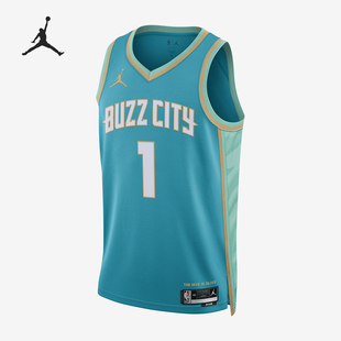 Nike 夏洛特黄蜂队NBA男士 运动篮球背心DX8496 415 耐克正品
