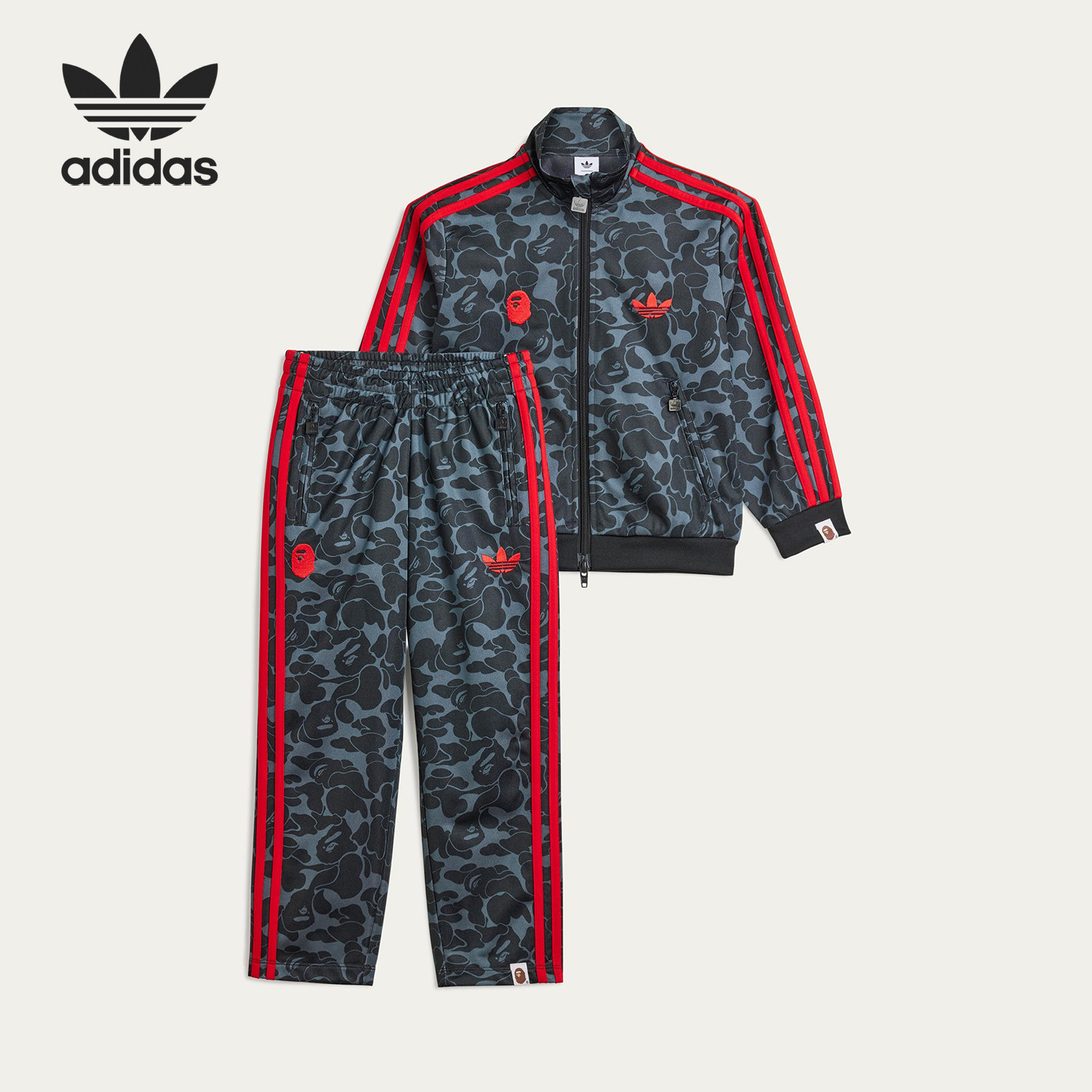 Adidas/阿迪达斯正品三叶草小童日常运动刺绣耐穿立领套装JN7121,童装/婴儿装/亲子装,套装,淘宝优惠券,粉丝福利购,淘宝优惠卷