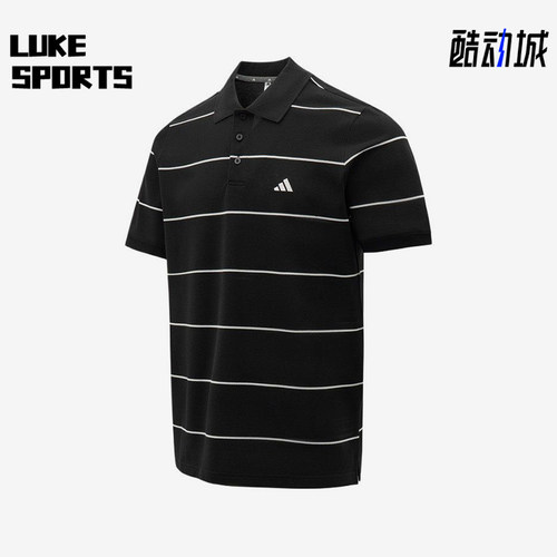 Adidas/阿迪达斯正品新款男黑白色条纹简约经典短袖Polo衫KS0419