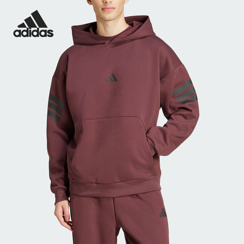 Adidas/阿迪达斯官方正品新款男士保暖针织运动连帽卫衣JD4857