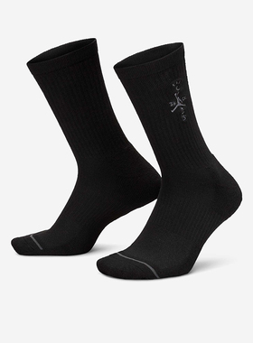 Nike/耐克正品JORDAN男女印花中筒运动袜一双装FV4054-010
