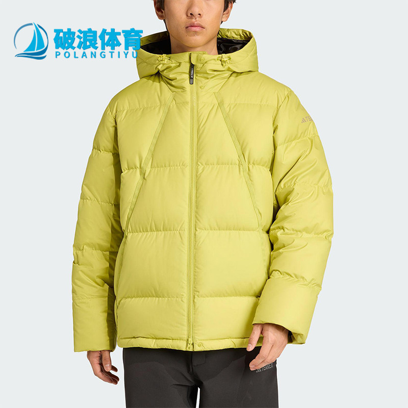 Adidas/阿迪达斯正品GOOSE DOWN JACKET男士经典连帽羽绒服JV6209