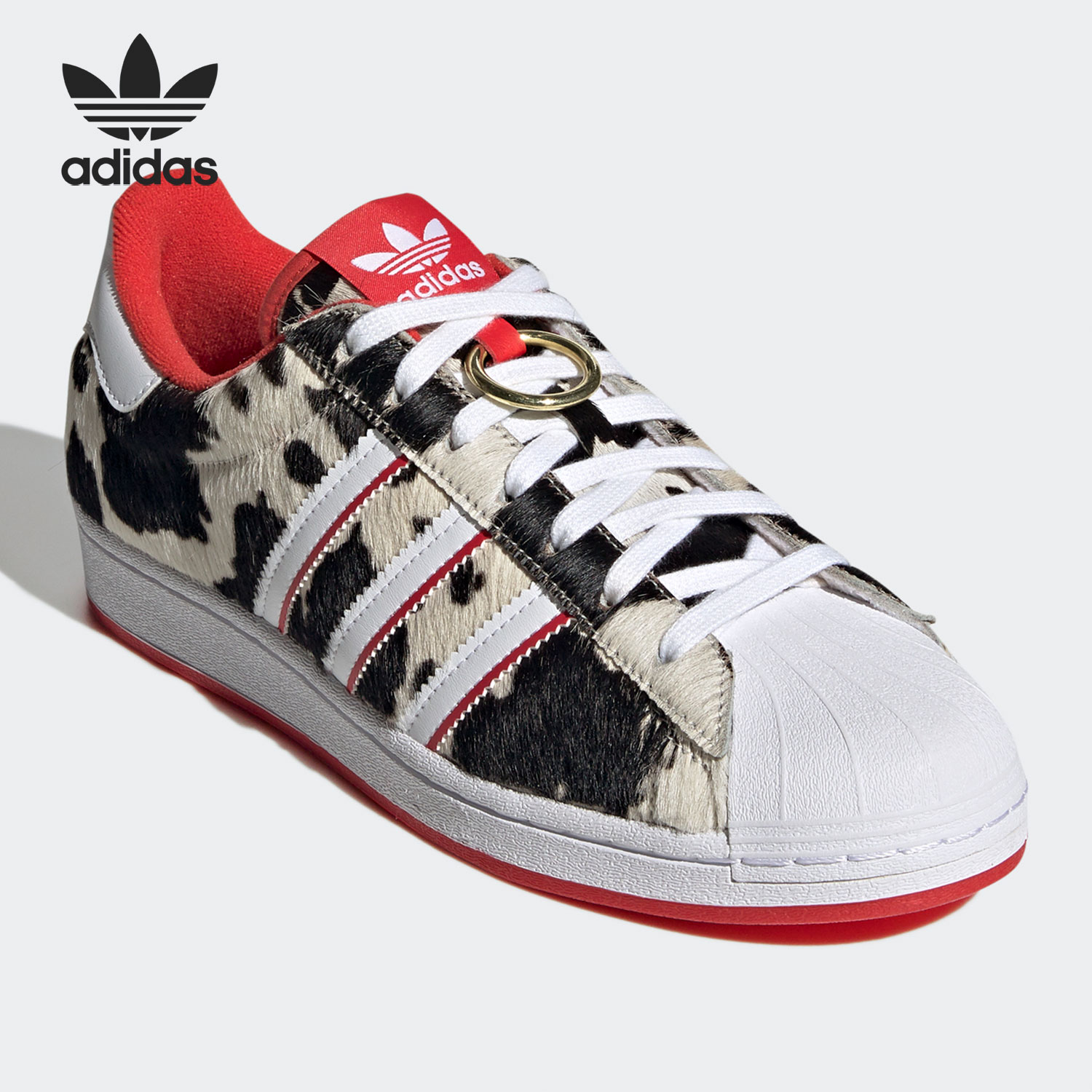 Adidas/阿迪达斯正品三叶草CNY新年款男女动物印花经典板鞋FY8798