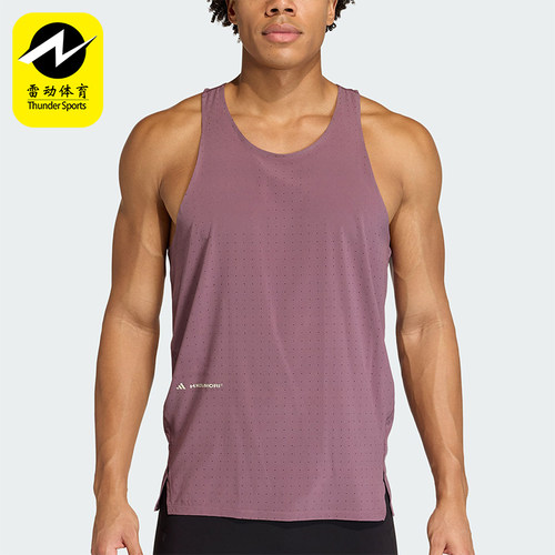 Adidas/阿迪达斯正品夏季男士无袖反光运动舒适透气跑步T恤KB8429
