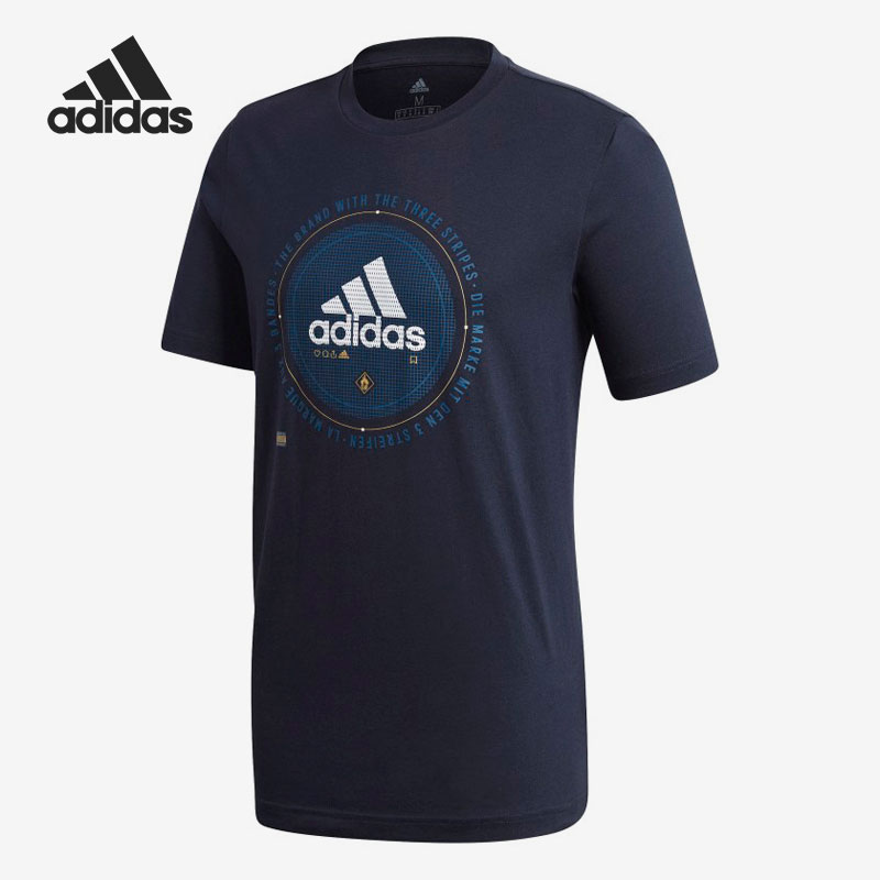 Adidas/阿迪达斯正品Embl.男子休闲运动舒适短袖T恤 GE4704
