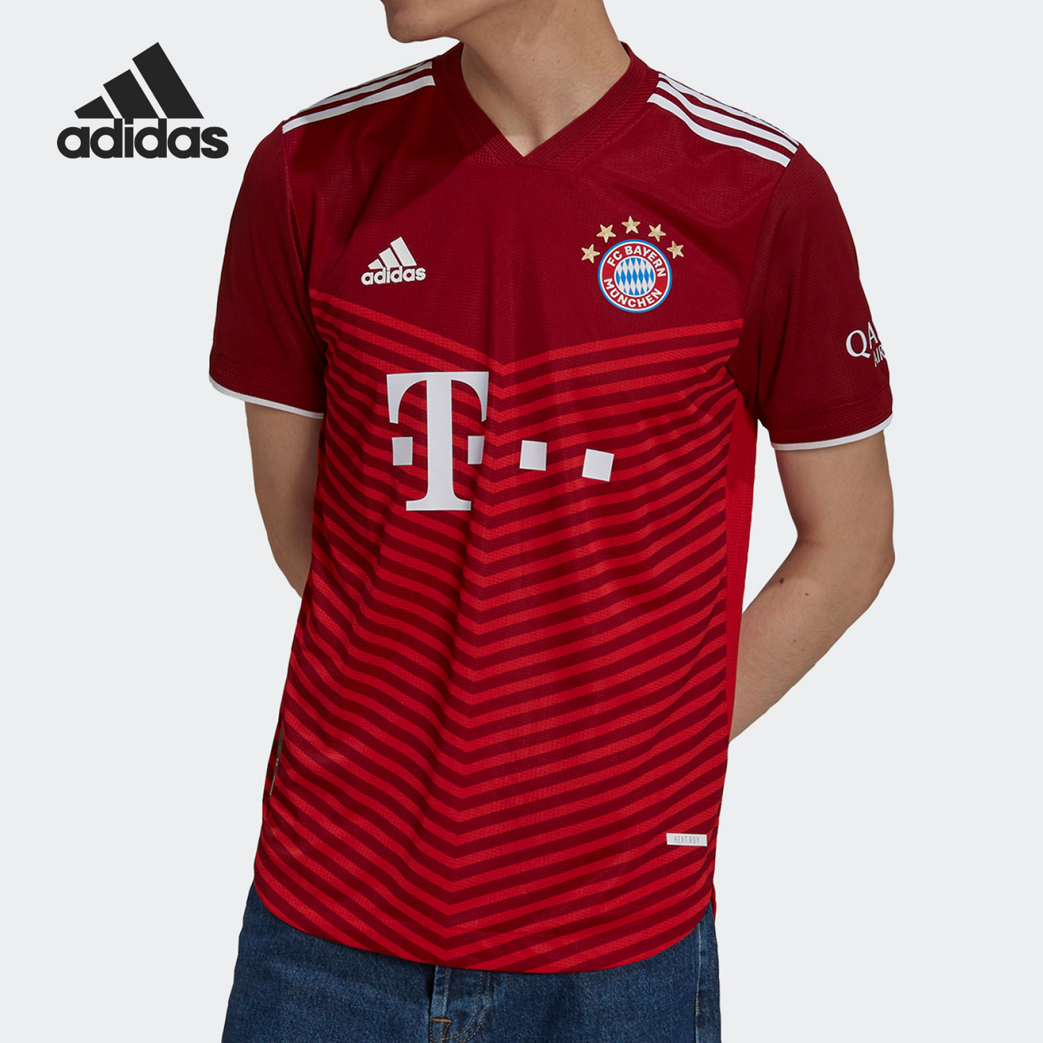 Adidas/阿迪达斯正品FCB H JSY AU男子球员版运动短袖GM5308