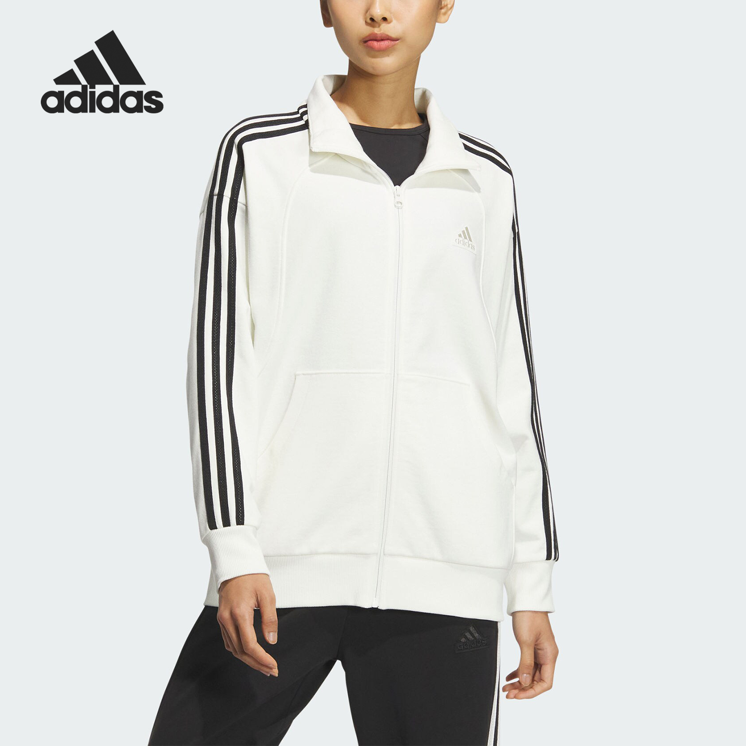 Adidas/阿迪达斯官方正品当季新款女士经典立领运动外套JN0760