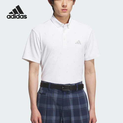 Adidas/阿迪达斯正品夏季新款男士印花透气经典短袖POLO衫JE7146