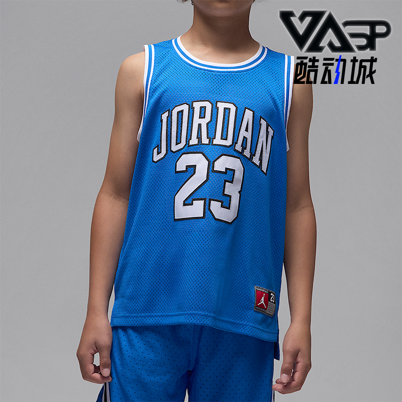 Nike/耐克正品JORDAN大童篮球圆领透气无袖训练背心DO1968-483