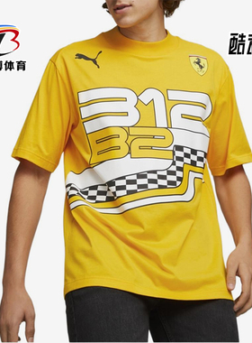 Puma/彪马正品夏季男士透气休闲运动图案训练短袖T恤535799-05