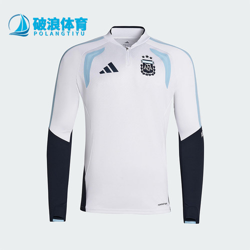 Adidas/阿迪达斯正品2025冬季款男士套头立领拼接足球上衣JZ5969