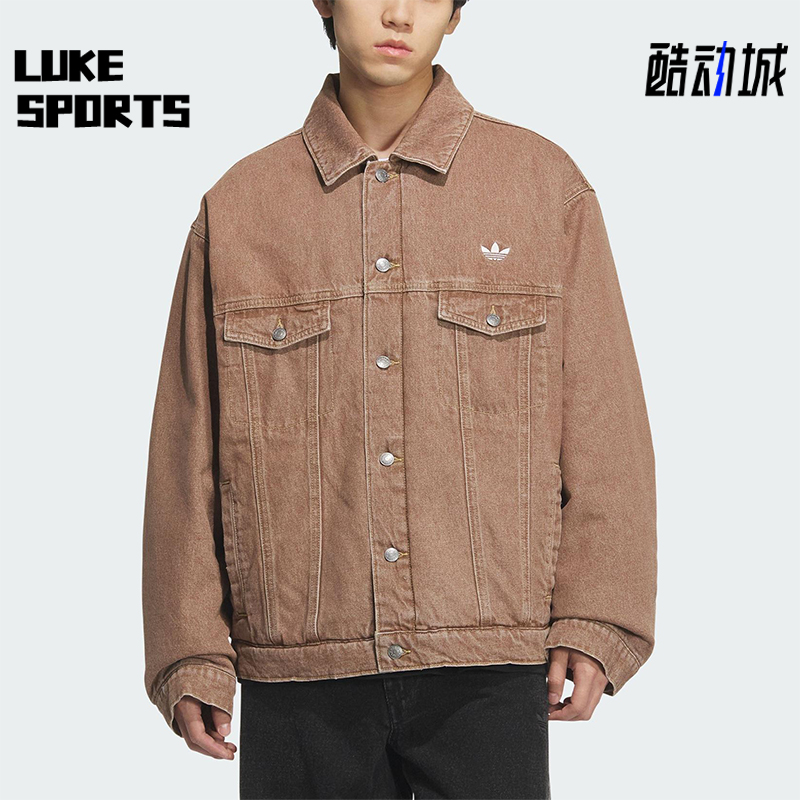 Adidas/阿迪达斯正品三叶草男女休闲翻领耐穿运动宽松外套KB5447