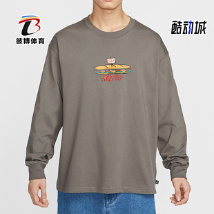 Nike/耐克正品春季新款男士经典印花宽松透气长袖T恤HJ0807-289