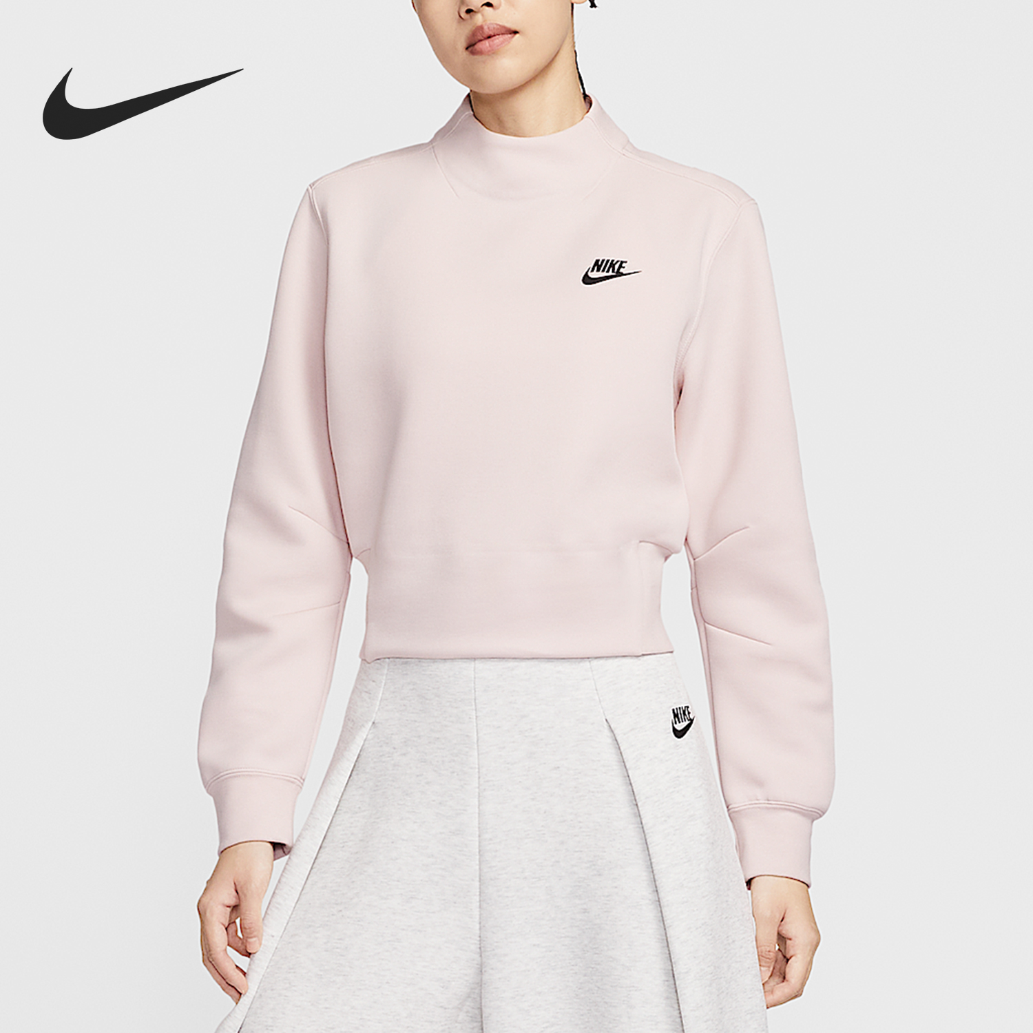 Nike/耐克正品TCH FLC CREW女士时尚针织运动卫衣HV2797-667