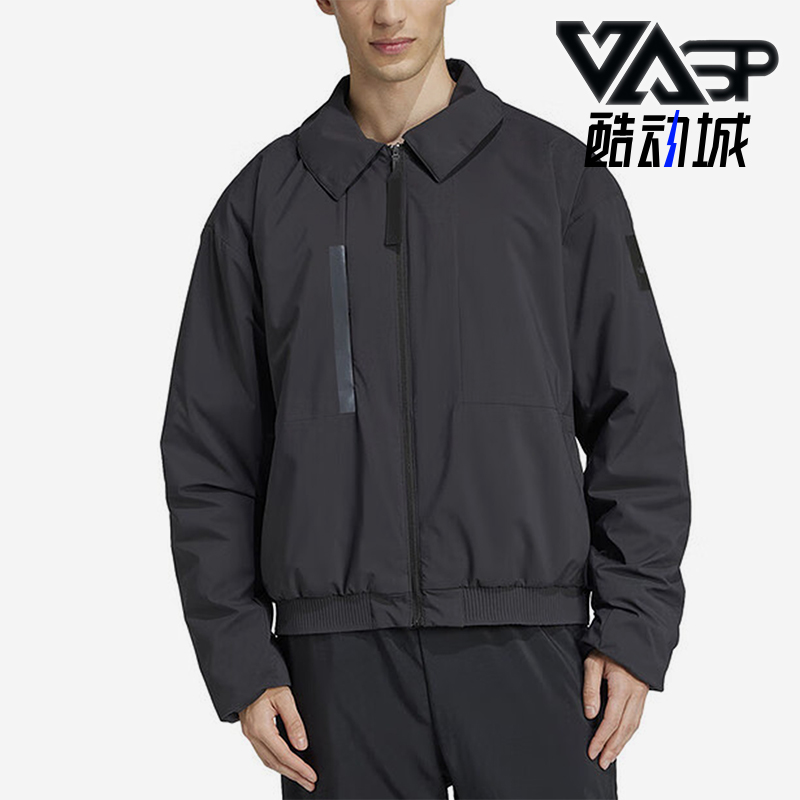 Adidas/阿迪达斯正品运动男士翻领经典拉链宽松棉服JD6663