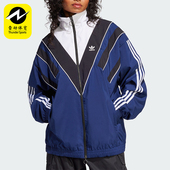 立领运动夹克外套JW9740 三叶草女士复古经典 Adidas 阿迪达斯正品