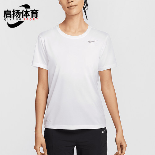 Nike/耐克正品2025新款女士针织运动休闲经典短袖T恤IB8899-100