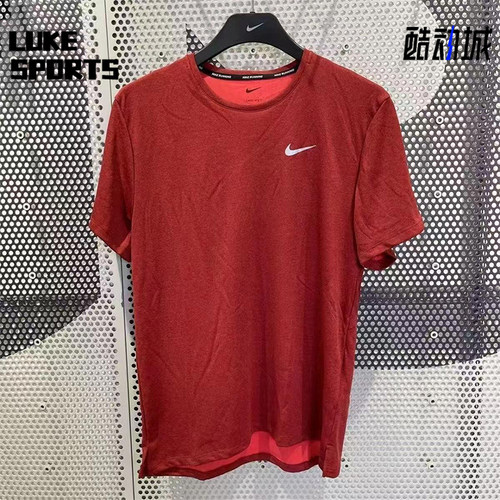 Nike/耐克正品新款男红色训练健身轻盈经典透气短袖T恤DV9316-677