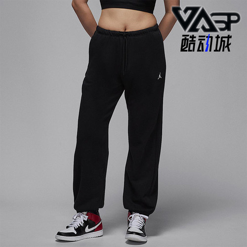 Nike/耐克正品JORDAN女士休闲松紧腰针织束脚刺绣长裤IB2505-010