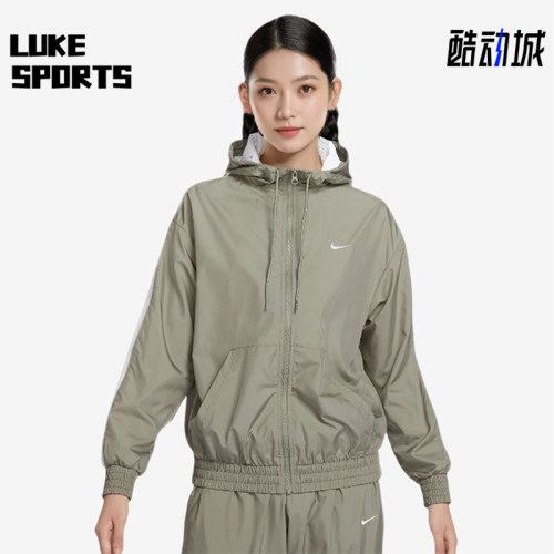 耐克女士运动训练防风夹克外套