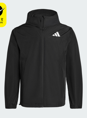 Adidas/阿迪达斯正品WOVENJACKET新款男女经典黑色夹克外套IB7052