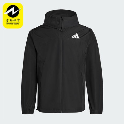 Adidas/阿迪达斯正品WOVENJACKET新款男女经典黑色夹克外套IB7052