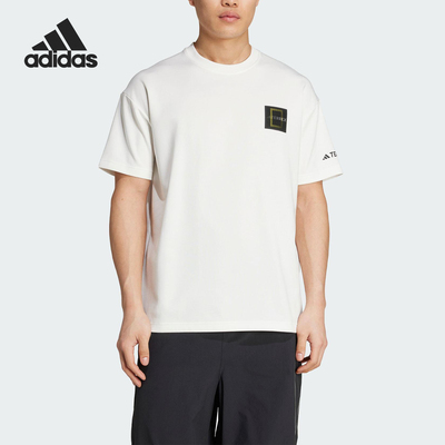 Adidas/阿迪达斯官方正品当季款男士圆领图案户外短袖KC5417