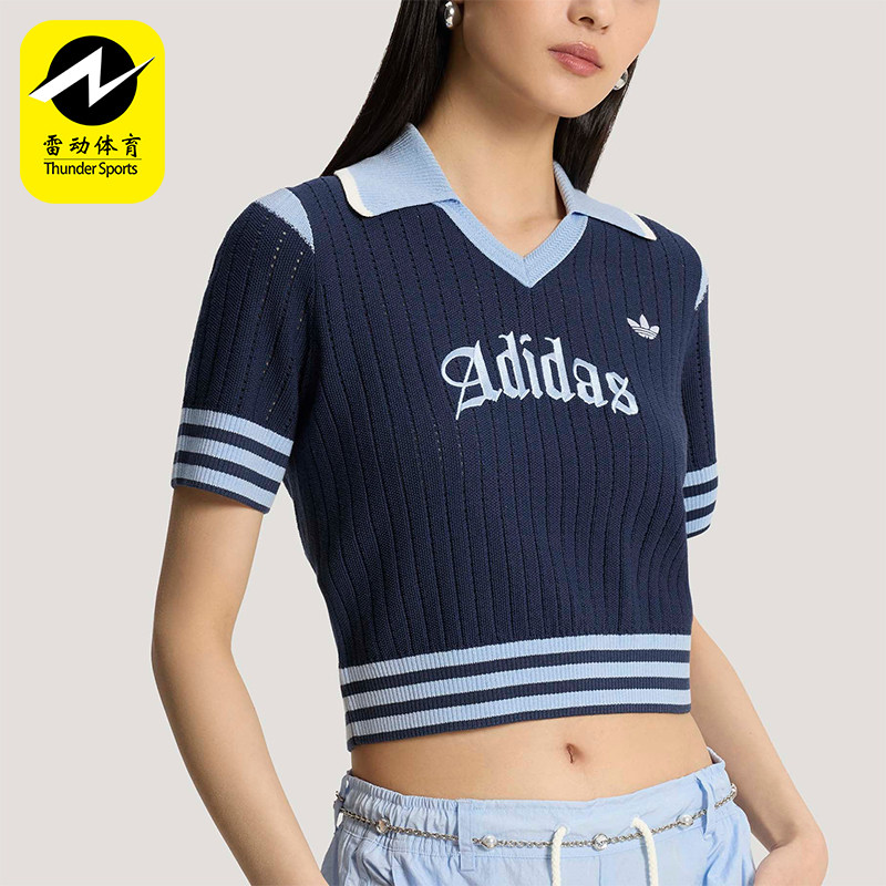 Adidas/阿迪达斯正品三叶草女士运动经典针织短袖POLO衫KT3047