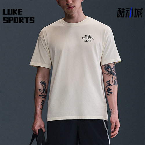 Nike/耐克正品2025夏季款男士运动印花针织经典短袖HJ3694-110