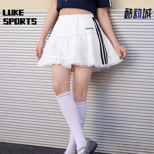 Adidas/阿迪达斯正品夏季女士中腰宽松经典休闲简约短裙LF1191